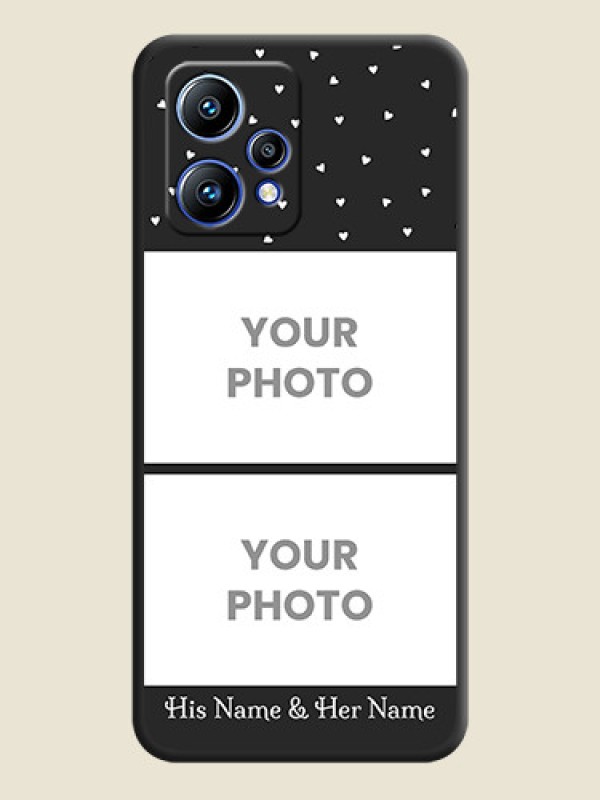 Custom Miniature Love Symbols with Name on Space Black Custom Soft Matte Back Cover - Realme 9 4G - alternate view