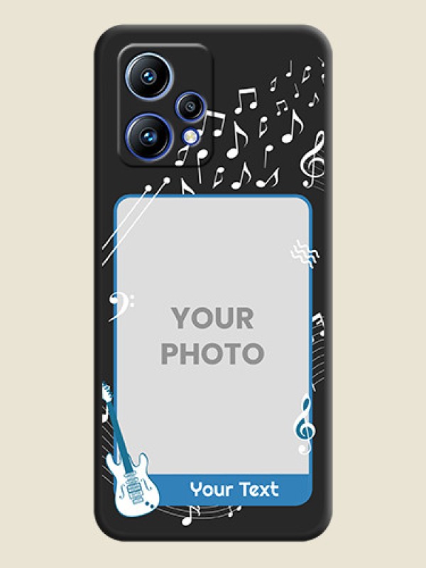 Custom Musical Theme Design with Text on Photo on Space Black Soft Matte Mobile Case - Realme 9 4G - alternate view