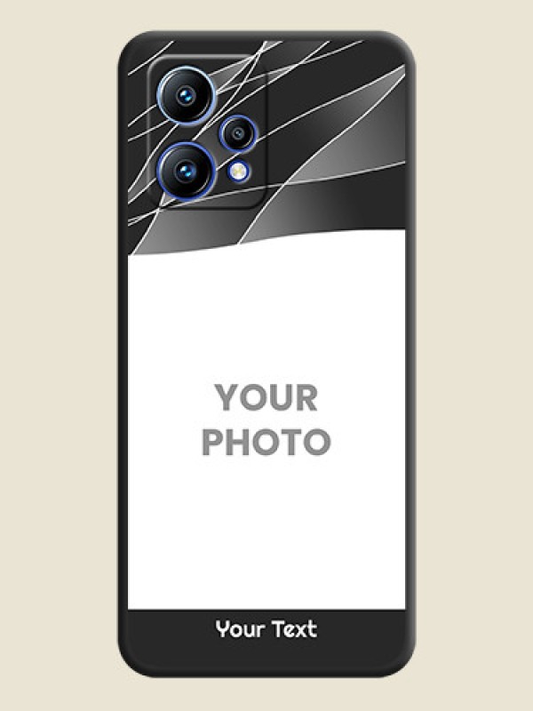 Custom Mixed Wave Lines on Photo on Space Black Soft Matte Mobile Cover - Realme 9 4G - alternate view