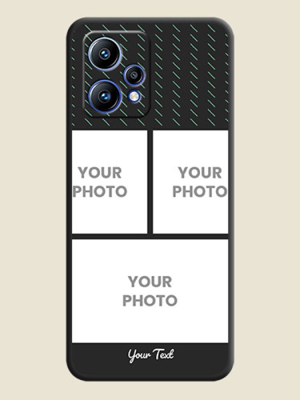 Custom Cross Dotted Pattern with 2 Image Holder  on Personalised Space Black Soft Matte Cases - Realme 9 4G - alternate view