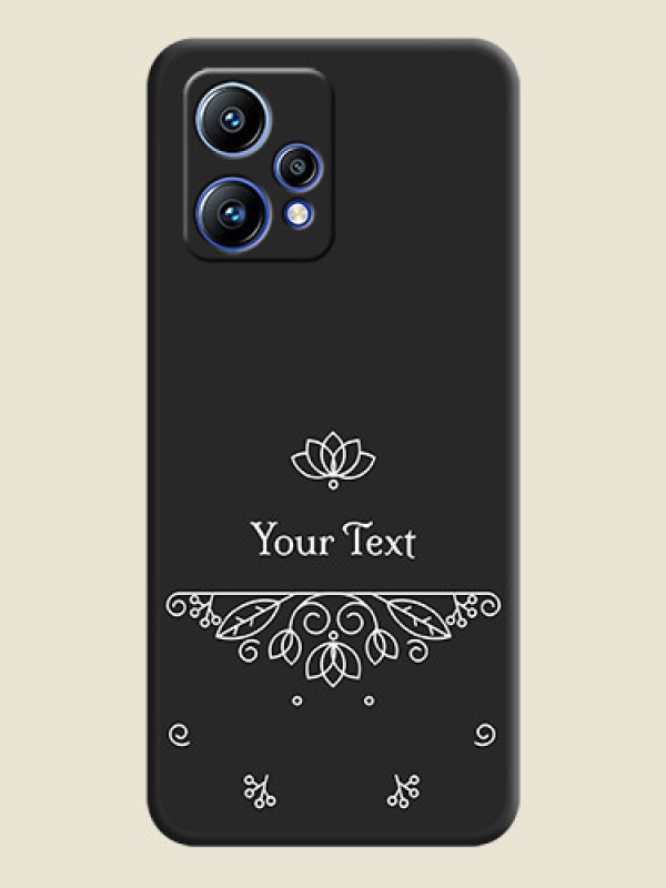 Custom Lotus Garden Custom Text On Space Black Personalized Soft Matte Phone Covers -Realme 9 4G - alternate view