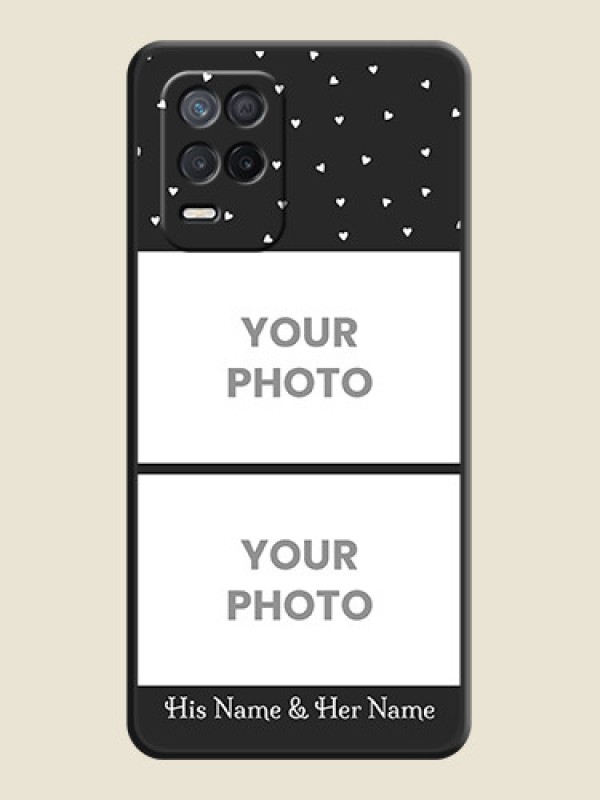 Custom Miniature Love Symbols with Name on Space Black Custom Soft Matte Back Cover - Realme 9 5G - alternate view