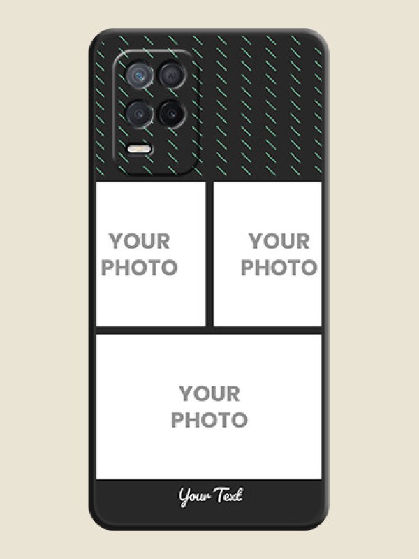 Custom Cross Dotted Pattern with 2 Image Holder  on Personalised Space Black Soft Matte Cases - Realme 9 5G - alternate view