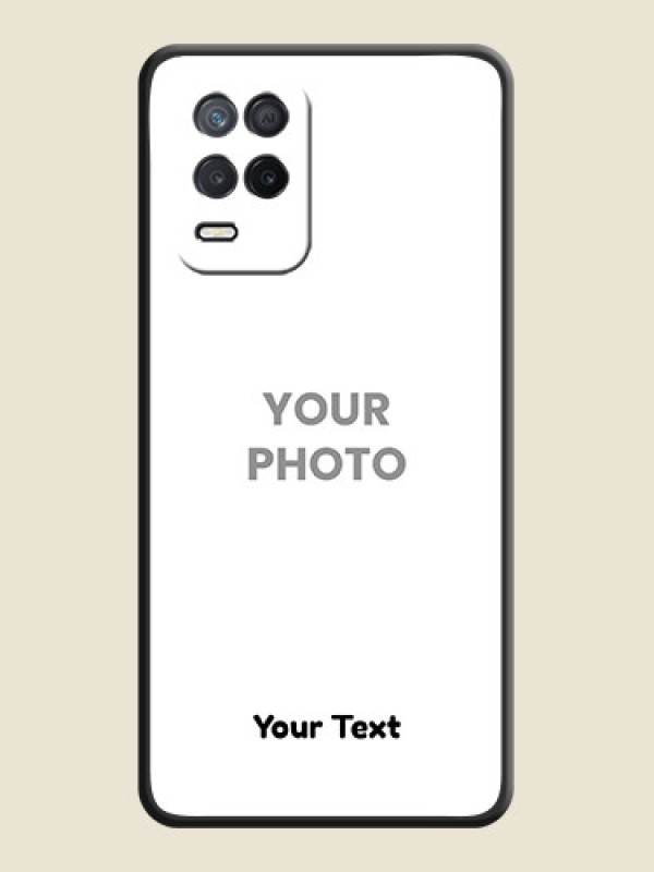 Custom Full Single Pic Upload With Text On Space Black Personalized Soft Matte Phone Covers -Realme 9 5G - alternate view
