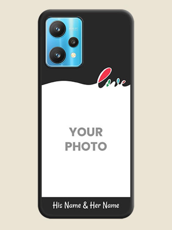 Custom Fall in Love Pattern with Picture on Photo on Space Black Soft Matte Mobile Case - Realme 9 Pro 5G - alternate view