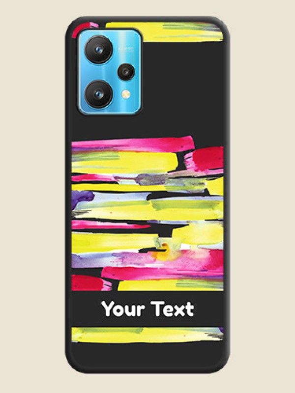 Custom Brush Coloured on Space Black Personalized Soft Matte Phone Covers - Realme 9 Pro 5G - alternate view