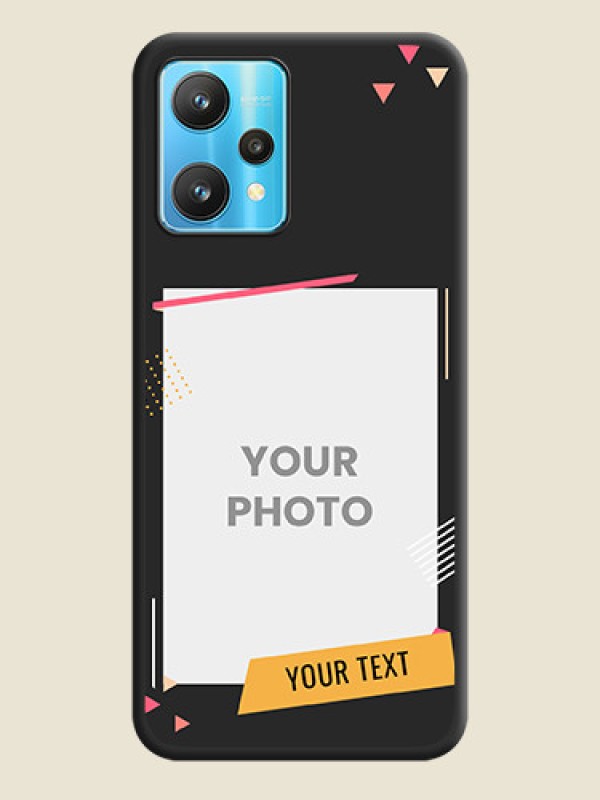 Custom Photo Frame with Triangle Small Dots on Photo on Space Black Soft Matte Back Cover - Realme 9 Pro 5G - alternate view