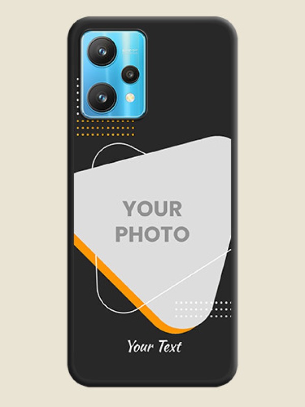 Custom Yellow Triangle on Photo on Space Black Soft Matte Phone Cover - Realme 9 Pro 5G - alternate view