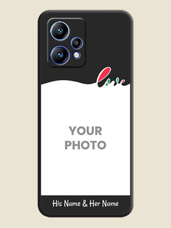 Custom Fall in Love Pattern with Picture on Photo on Space Black Soft Matte Mobile Case - Realme 9 Pro Plus 5G - alternate view