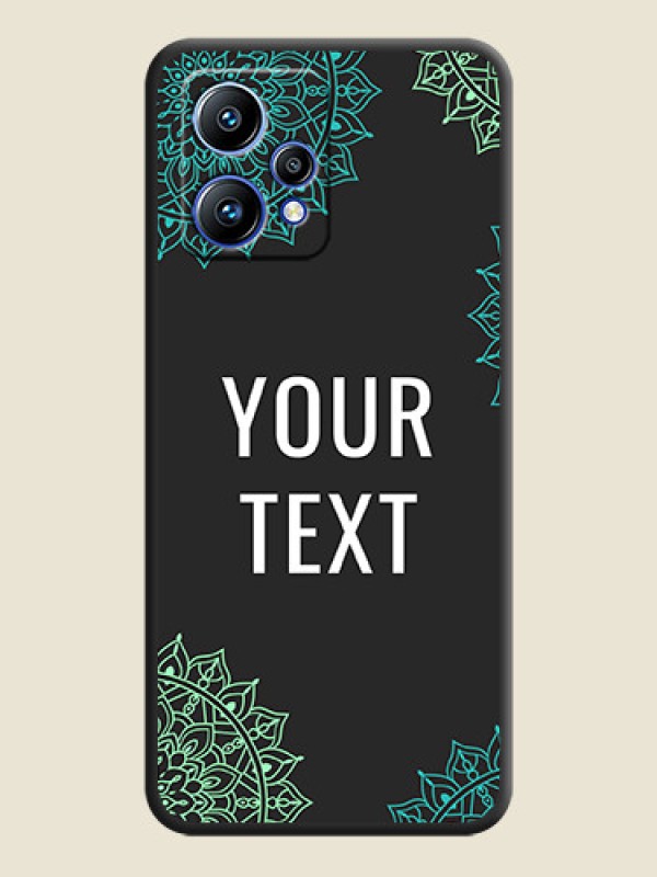 Custom Your Name with Floral Design on Space Black Custom Soft Matte Back Cover - Realme 9 Pro Plus 5G - alternate view