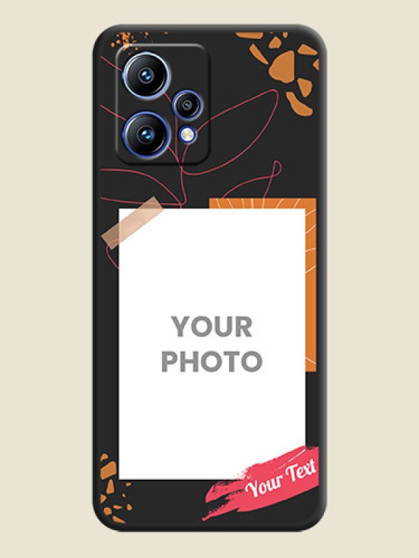 Custom Orange Photo Frame on Space Black Custom Soft Matte Phone Back Cover - Realme 9 Pro Plus 5G - alternate view