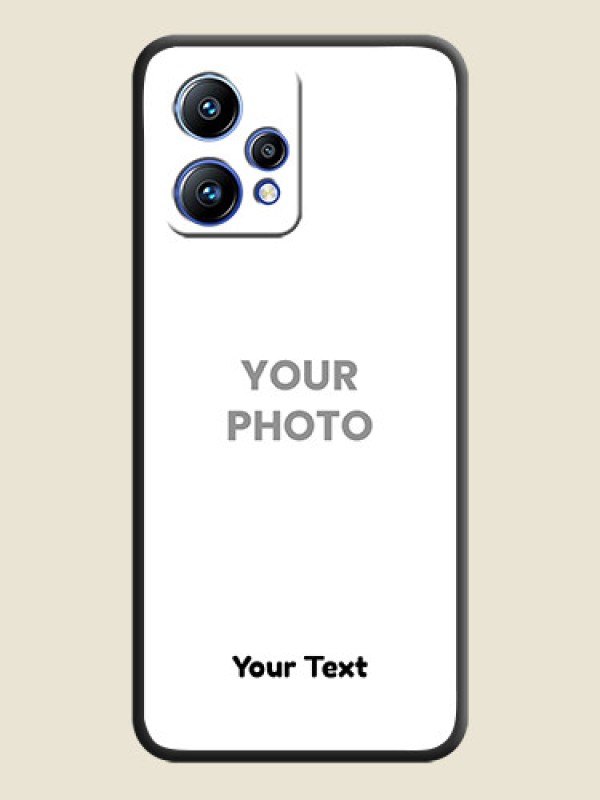 Custom Full Single Pic Upload With Text On Space Black Personalized Soft Matte Phone Covers -Realme 9 Pro Plus 5G - alternate view