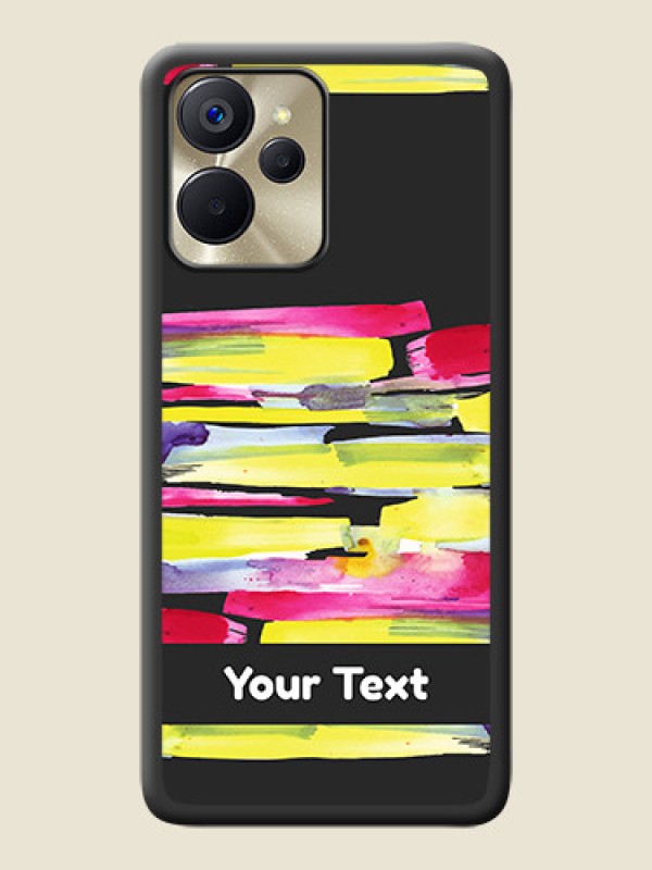 Custom Brush Coloured on Space Black Personalized Soft Matte Phone Covers - Realme 9i 5G - alternate view