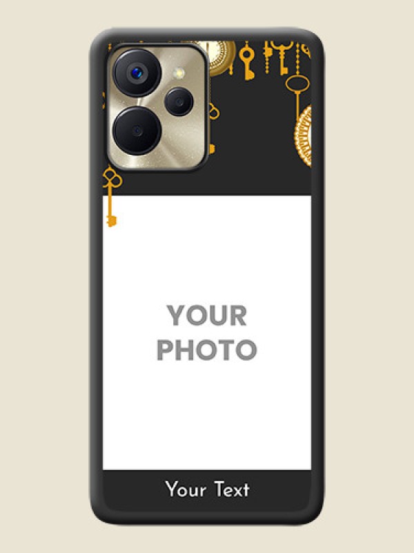 Custom Decorative Design with Text on Space Black Custom Soft Matte Back Cover - Realme 9i 5G - alternate view