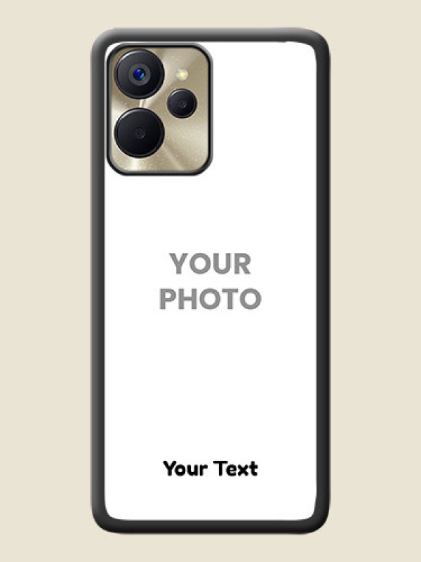 Custom Full Single Pic Upload With Text On Space Black Personalized Soft Matte Phone Covers -Realme 9I 5G - alternate view