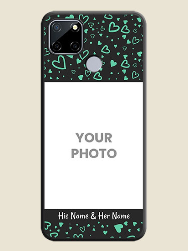 Custom Sea Green Indefinite Love Pattern on Photo on Space Black Soft Matte Mobile Cover - Realme C12 - alternate view