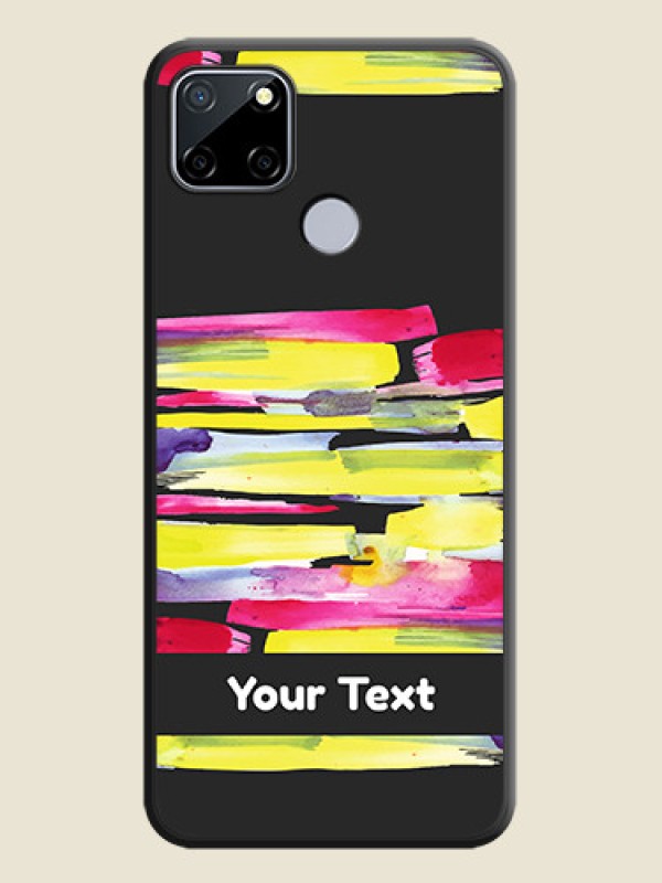 Custom Brush Coloured on Space Black Personalized Soft Matte Phone Covers - Realme C12 - alternate view