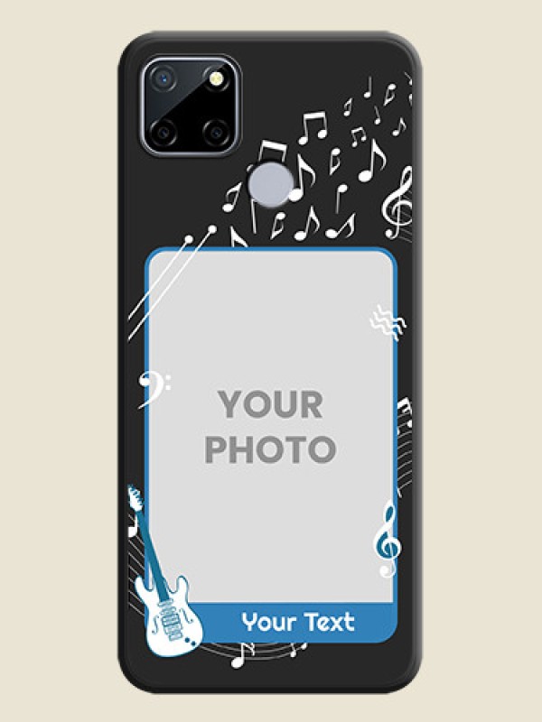 Custom Musical Theme Design with Text on Photo on Space Black Soft Matte Mobile Case - Realme C12 - alternate view