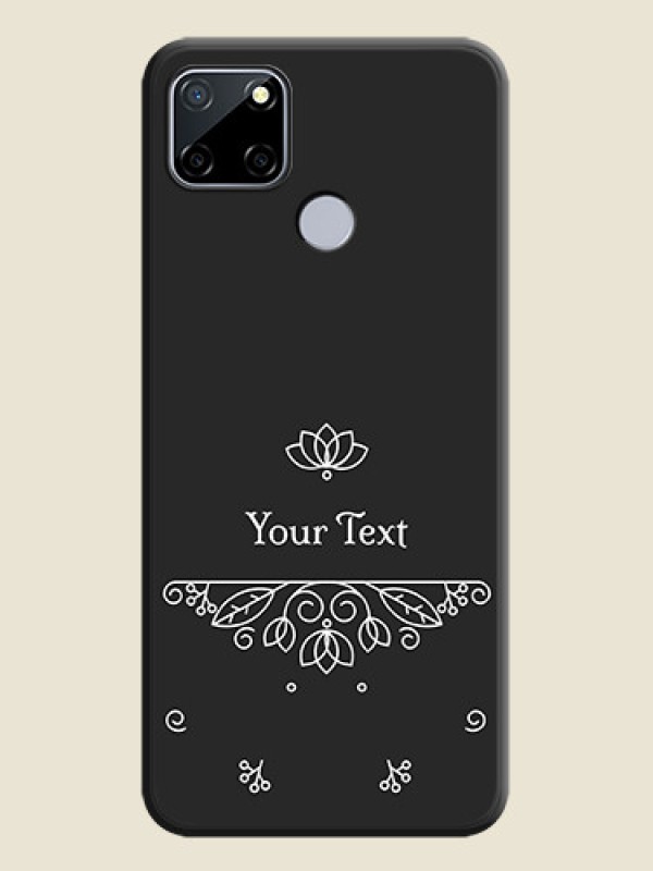 Custom Lotus Garden Custom Text On Space Black Personalized Soft Matte Phone Covers -Realme C12 - alternate view