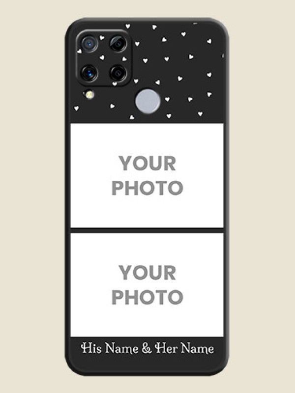 Custom Miniature Love Symbols with Name on Space Black Custom Soft Matte Back Cover - Realme C15 - alternate view