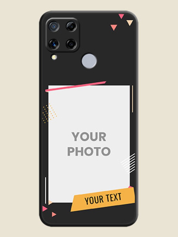Custom Photo Frame with Triangle Small Dots on Photo on Space Black Soft Matte Back Cover - Realme C15 - alternate view