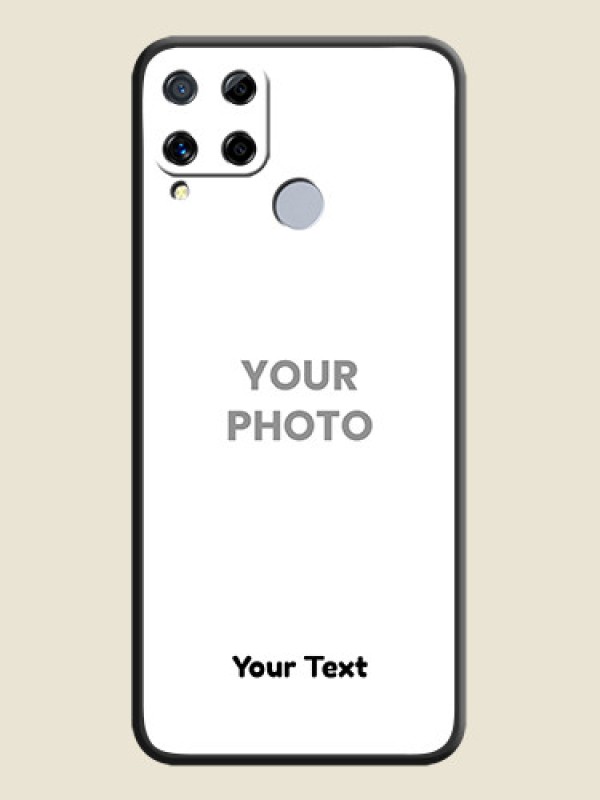 Custom Full Single Pic Upload With Text On Space Black Personalized Soft Matte Phone Covers -Realme C15 - alternate view