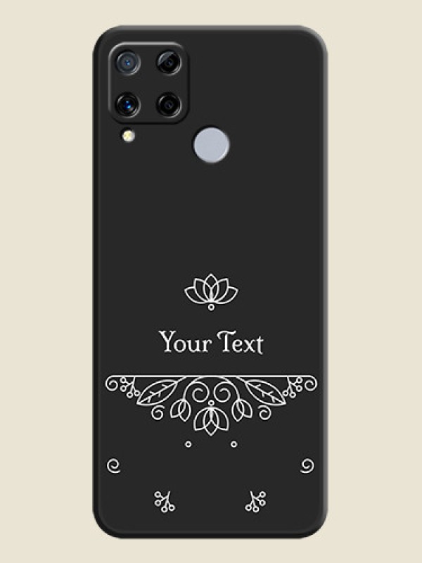 Custom Lotus Garden Custom Text On Space Black Personalized Soft Matte Phone Covers -Realme C15 - alternate view