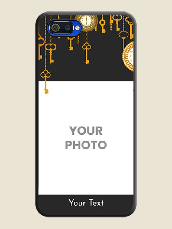Custom Decorative Design with Text on Space Black Custom Soft Matte Back Cover - Realme C2 - alternate view