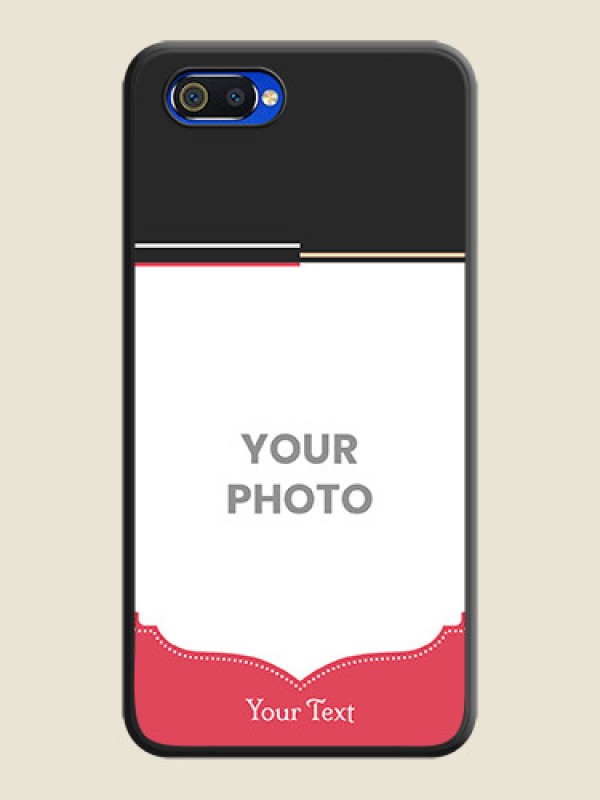 Custom Classic Plain Design with Name on Photo on Space Black Soft Matte Phone Cover - Realme C2 - alternate view