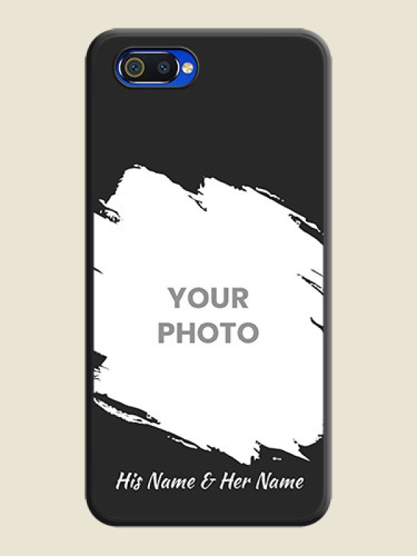 Custom Grunge Brush Strokes on Photo on Space Black Soft Matte Back Cover - Realme C2 - alternate view