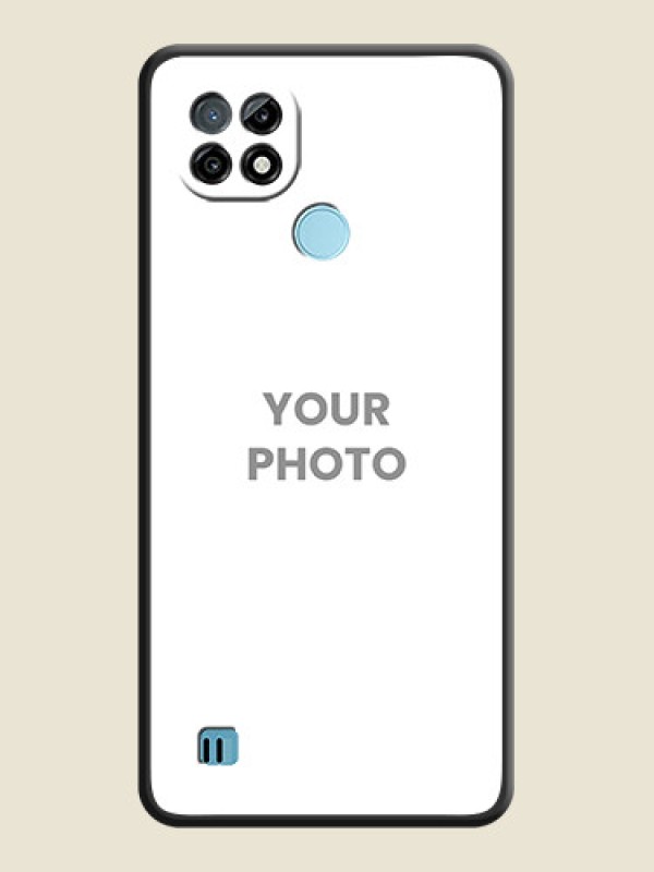 Custom Full Single Pic Upload On Space Black Personalized Soft Matte Phone Covers -Realme C21 - alternate view