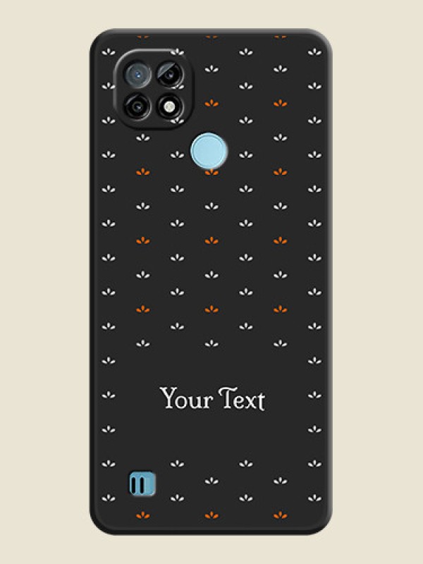 Custom Simple Pattern With Custom Text On Space Black Personalized Soft Matte Phone Covers -Realme C21 - alternate view