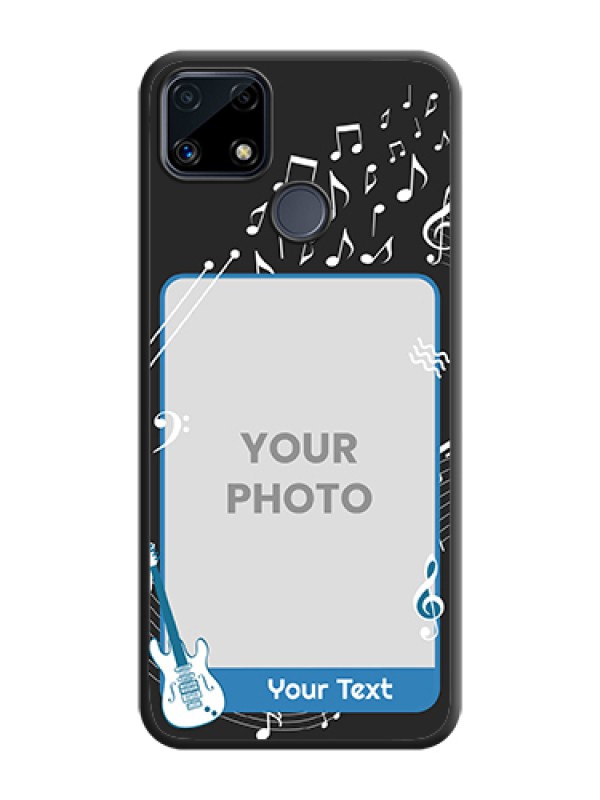 Custom Musical Theme Design with Text on Photo on Space Black Soft Matte Mobile Case - Realme C25 - alternate view