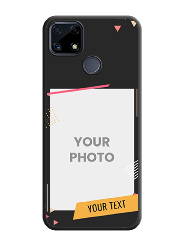 Custom Photo Frame with Triangle Small Dots on Photo on Space Black Soft Matte Back Cover - Realme C25 - alternate view