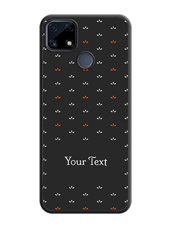 Custom Simple Pattern With Custom Text On Space Black Personalized Soft Matte Phone Covers -Realme C25 - alternate view