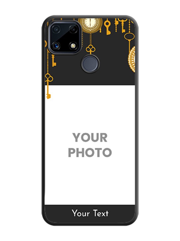 Custom Decorative Design with Text on Space Black Custom Soft Matte Back Cover - Realme C25s - alternate view