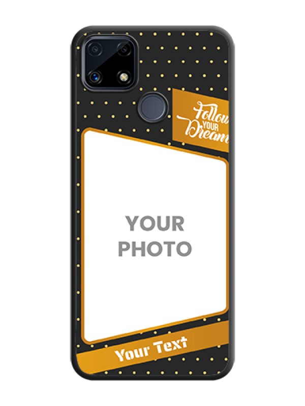 Custom Follow Your Dreams with White Dots on Space Black Custom Soft Matte Phone Cases - Realme C25s - alternate view