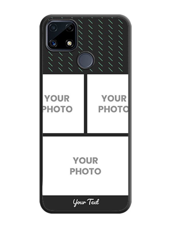 Custom Cross Dotted Pattern with 2 Image Holder  on Personalised Space Black Soft Matte Cases - Realme C25s - alternate view