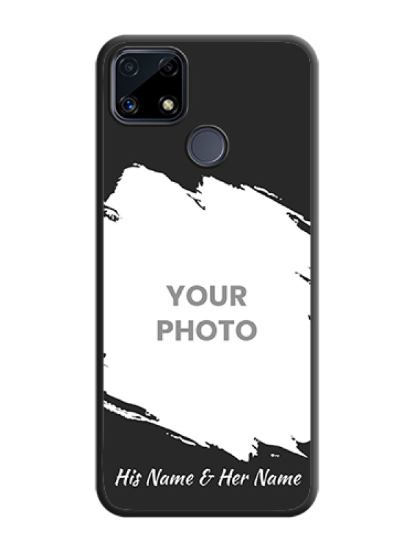 Custom Grunge Brush Strokes on Photo on Space Black Soft Matte Back Cover - Realme C25s - alternate view