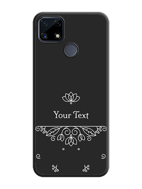 Custom Lotus Garden Custom Text On Space Black Personalized Soft Matte Phone Covers -Realme C25S - alternate view
