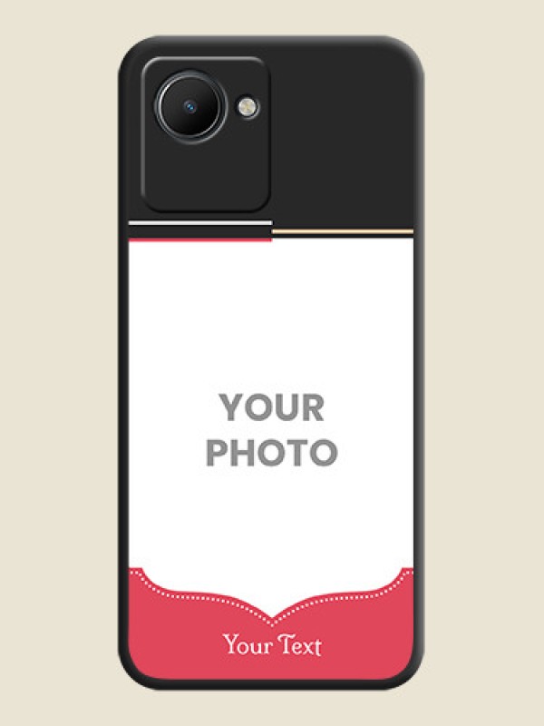 Custom Classic Plain Design with Name on Photo on Space Black Soft Matte Phone Cover - Realme C30 - alternate view