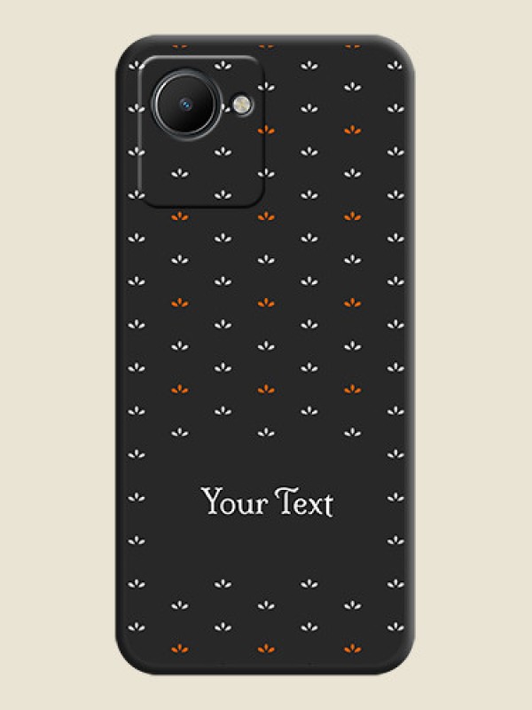 Custom Simple Pattern With Custom Text On Space Black Personalized Soft Matte Phone Covers -Realme C30 - alternate view
