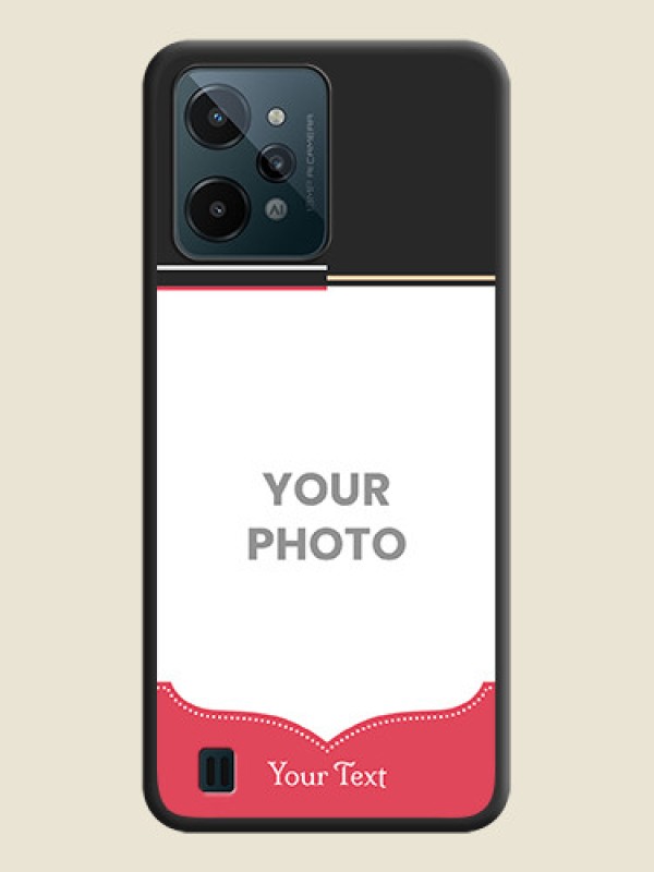 Custom Classic Plain Design with Name on Photo on Space Black Soft Matte Phone Cover - Realme C31 - alternate view
