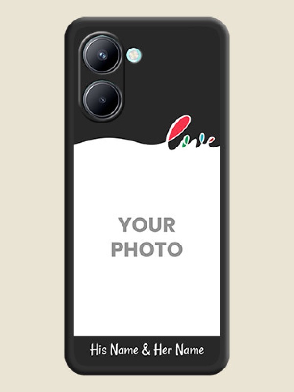 Custom Fall in Love Pattern with Picture on Photo on Space Black Soft Matte Mobile Case - Realme C33 2023 - alternate view