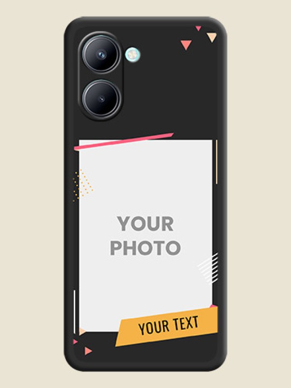 Custom Photo Frame with Triangle Small Dots on Photo on Space Black Soft Matte Back Cover - Realme C33 2023 - alternate view