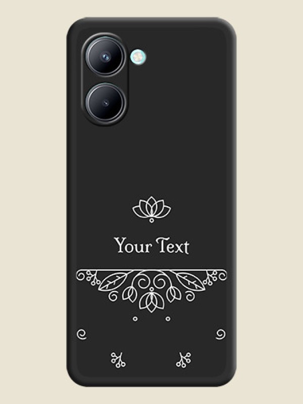 Custom Lotus Garden Custom Text On Space Black Personalized Soft Matte Phone Covers -Realme C33 2023 - alternate view