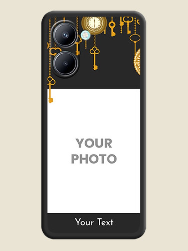 Custom Decorative Design with Text on Space Black Custom Soft Matte Back Cover - Realme C33 - alternate view