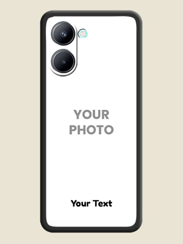 Custom Full Single Pic Upload With Text On Space Black Personalized Soft Matte Phone Covers -Realme C33 - alternate view