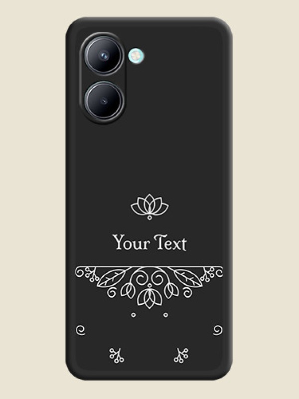Custom Lotus Garden Custom Text On Space Black Personalized Soft Matte Phone Covers -Realme C33 - alternate view