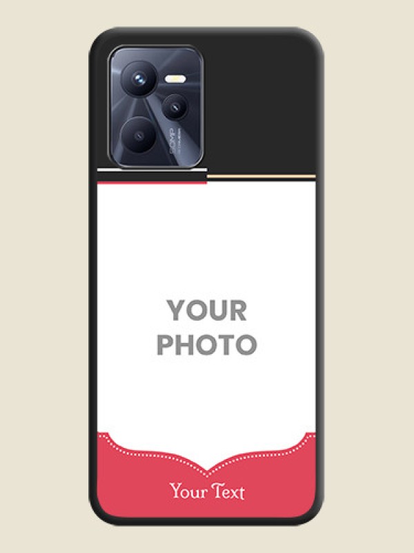 Custom Classic Plain Design with Name on Photo on Space Black Soft Matte Phone Cover - Realme C35 - alternate view